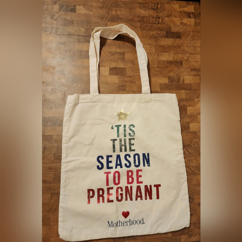 Motherhood tote bag "Tis the season to be pregnant"